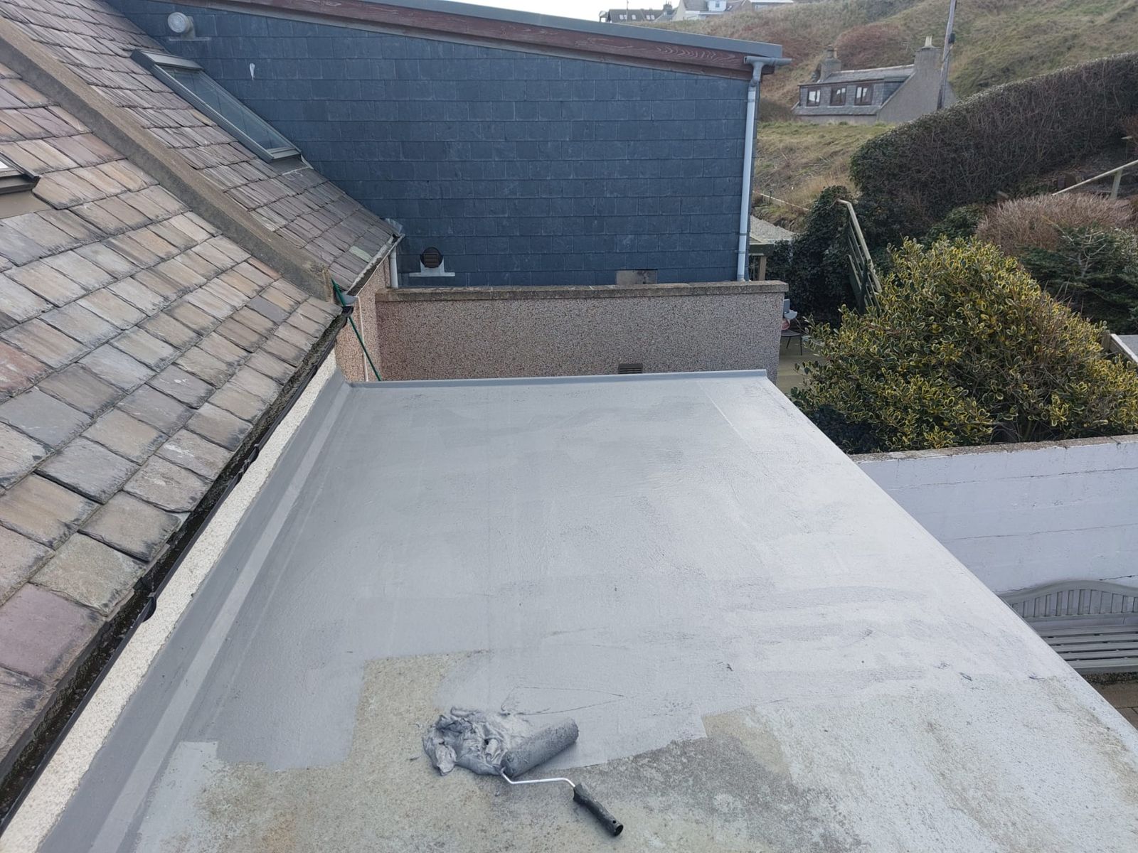 New GRP fibreglass flat roof laid by Valley Home Improvements