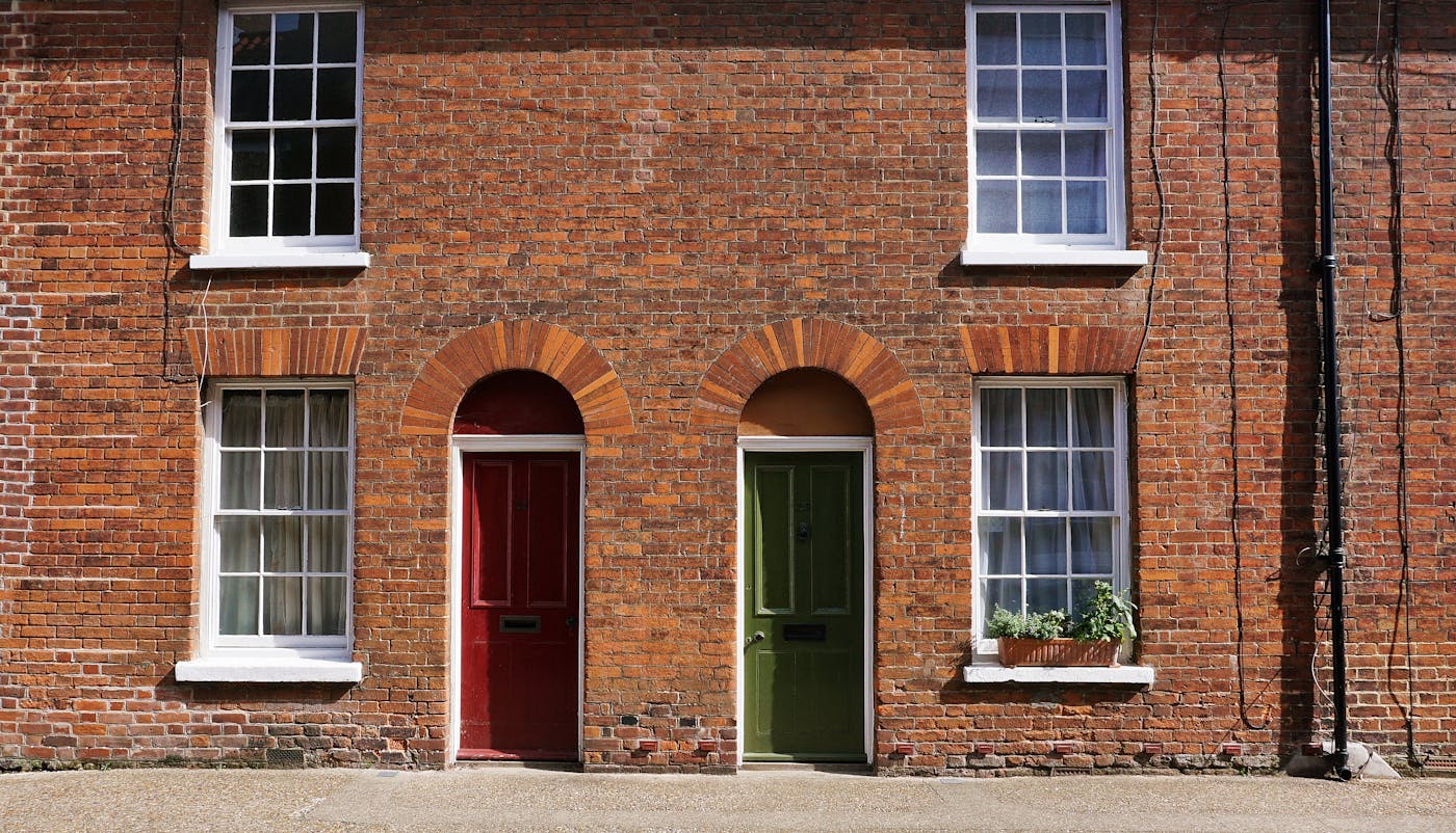 Brick terrace with new windows and doors improved by Valley Home Improvements